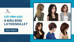 Cắt hình học 6 mẫu bob layer mullet